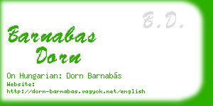 barnabas dorn business card