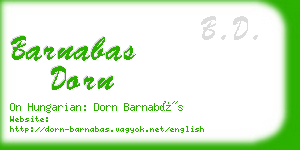 barnabas dorn business card